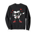 Dabbing Soccer Heart Valentine Love Sweatshirt - Custom Art Print Men Women - T-Shirt, Sweatshirt, Hoodie