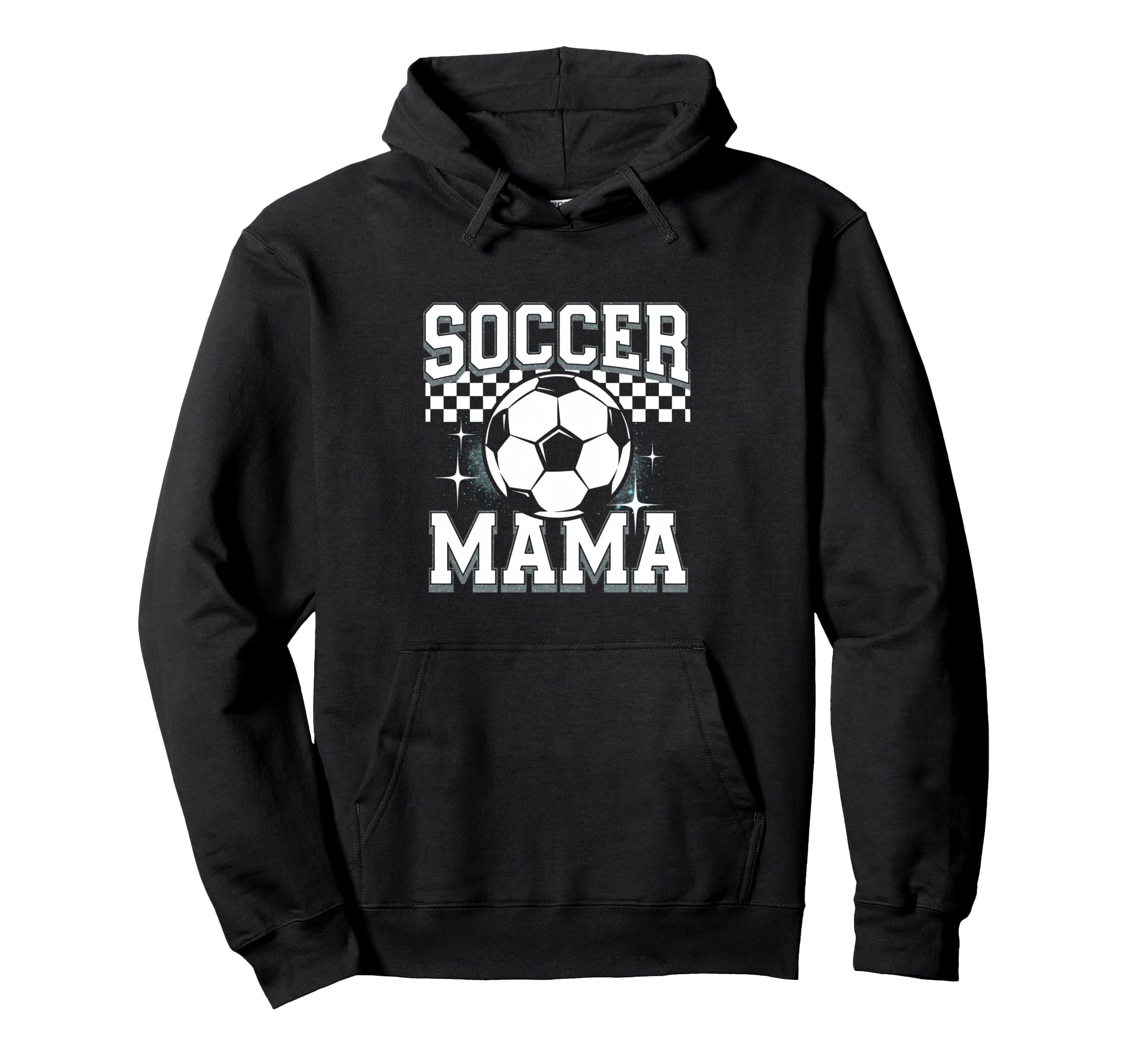 Soccer Mama Sport Checkered Soccer Mama Hoodie - Novelty Apparel Men Women - T-Shirt, Sweatshirt, Hoodie