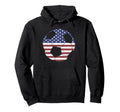 Soccer Ball Usa American Flag Hoodie - Casual Everyday Wear Men Women - T-Shirt, Sweatshirt, Hoodie