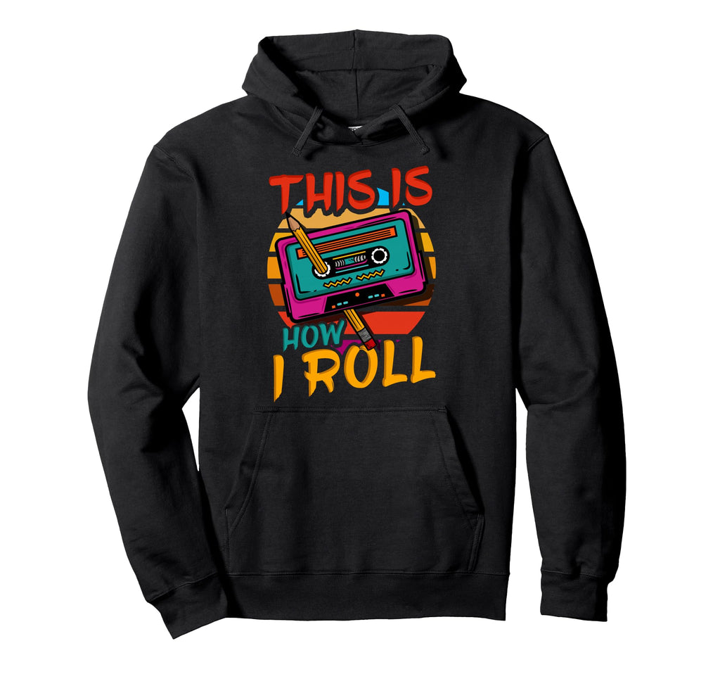 80S 90S Music Cassette Tape Hoodie - Novelty Apparel for Adults - T-Shirt, Sweatshirt, Hoodie
