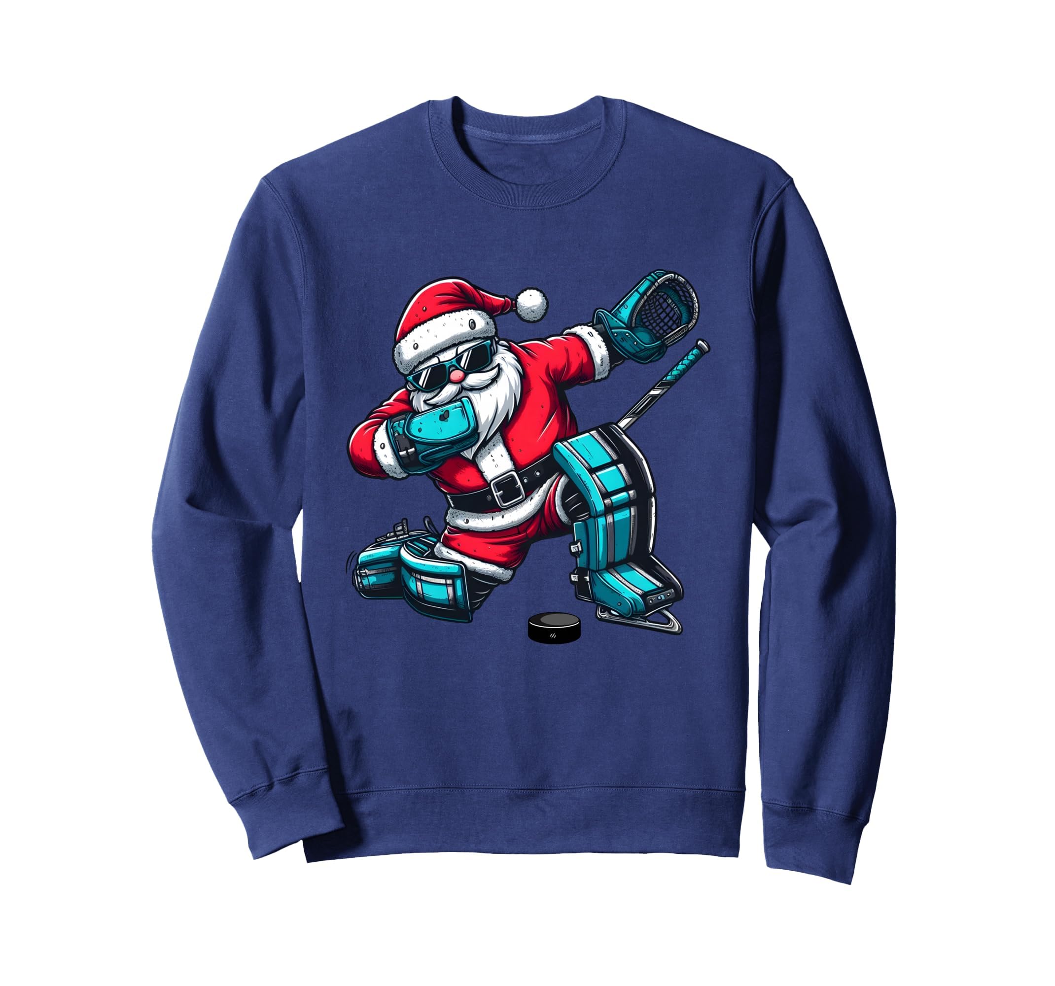 Santa Dabbing Hockey Goalie Sweatshirt - Casual Everyday Wear Unisex - T-Shirt, Sweatshirt, Hoodie