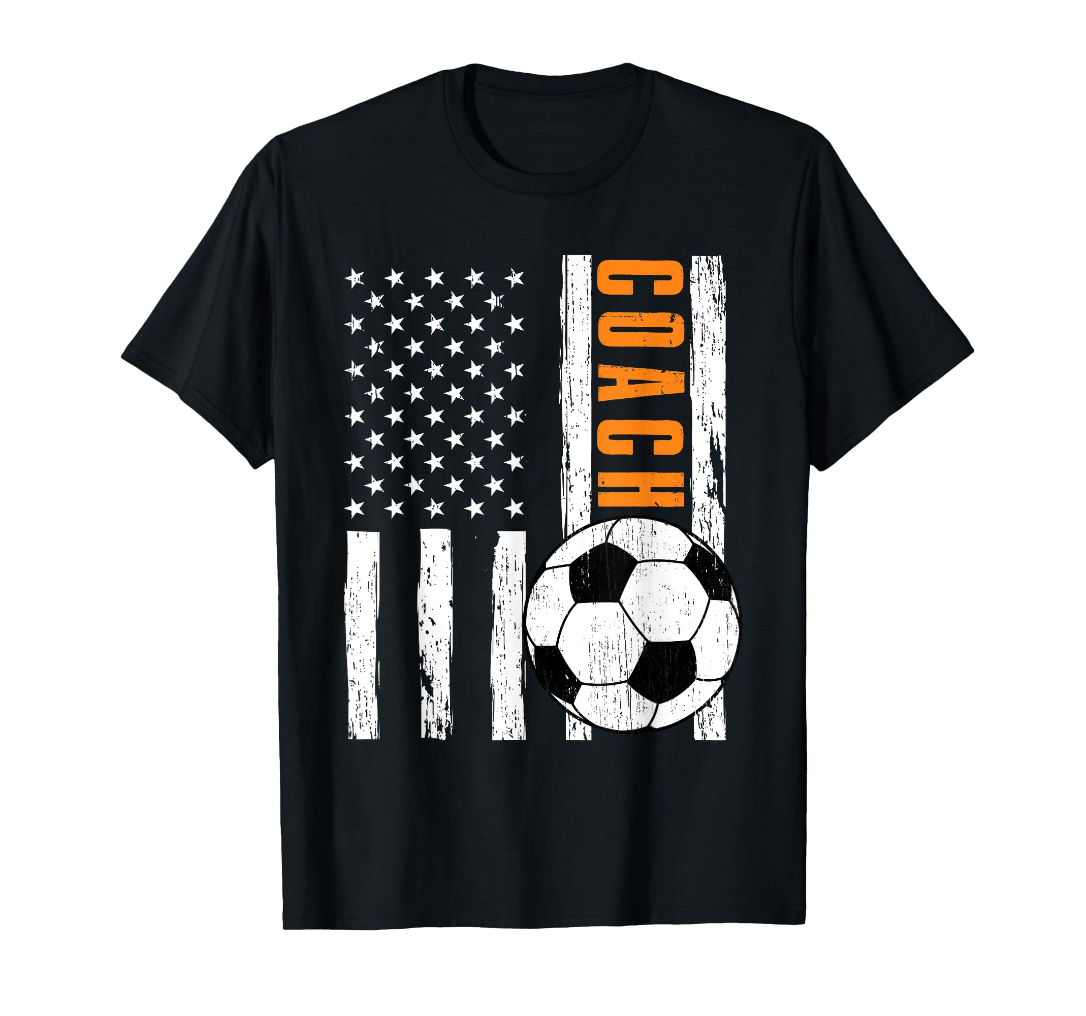 Usa Flag Soccer Coach Funny Soccer T-Shirt - Custom Art Print for Adults - T-Shirt, Sweatshirt, Hoodie