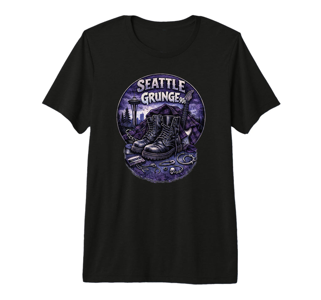 Seattle Grunge Music 90S Tri Blend T-Shirt - Streetwear Style Unisex - T-Shirt, Sweatshirt, Hoodie