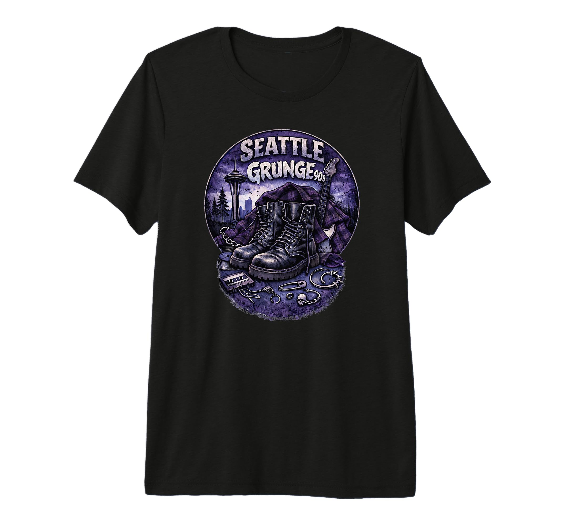 Seattle Grunge Music 90S Tri Blend T-Shirt - Streetwear Style Unisex - T-Shirt, Sweatshirt, Hoodie