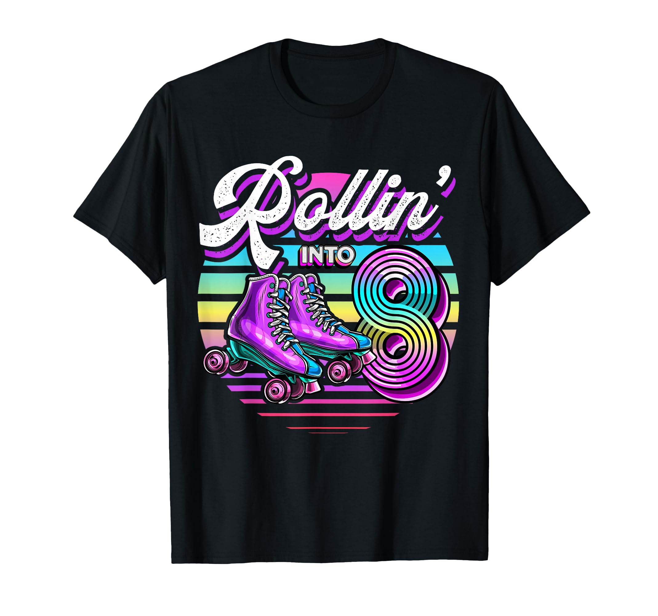 Rollin Into 8 Roller Skating Rink T-Shirt - Aesthetic Graphic Men Women - T-Shirt, Sweatshirt, Hoodie
