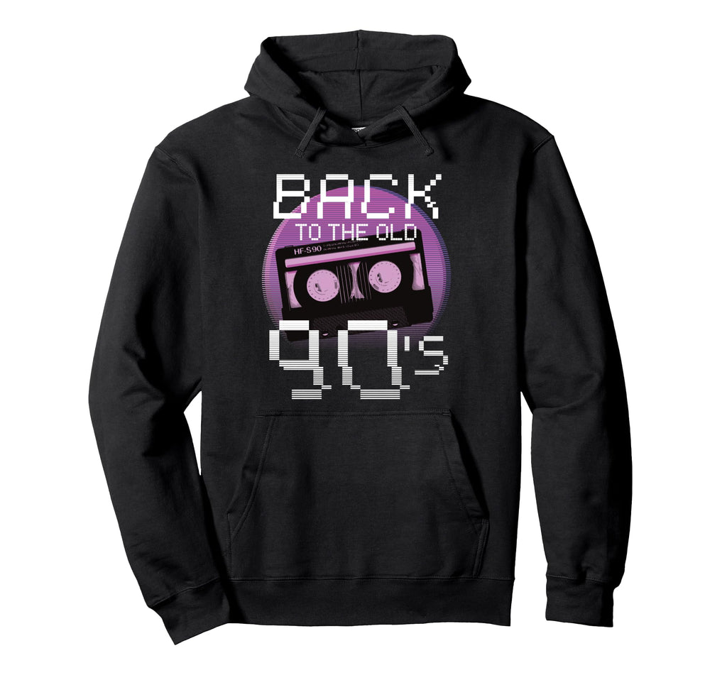 Back To Old 90S Cassette Tape Hoodie - Fun Novelty Design for Adults - T-Shirt, Sweatshirt, Hoodie
