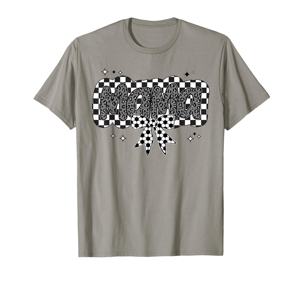 Checkered Coquette Soccer Mama Bow Game T-Shirt - Streetwear Style Unisex - T-Shirt, Sweatshirt, Hoodie