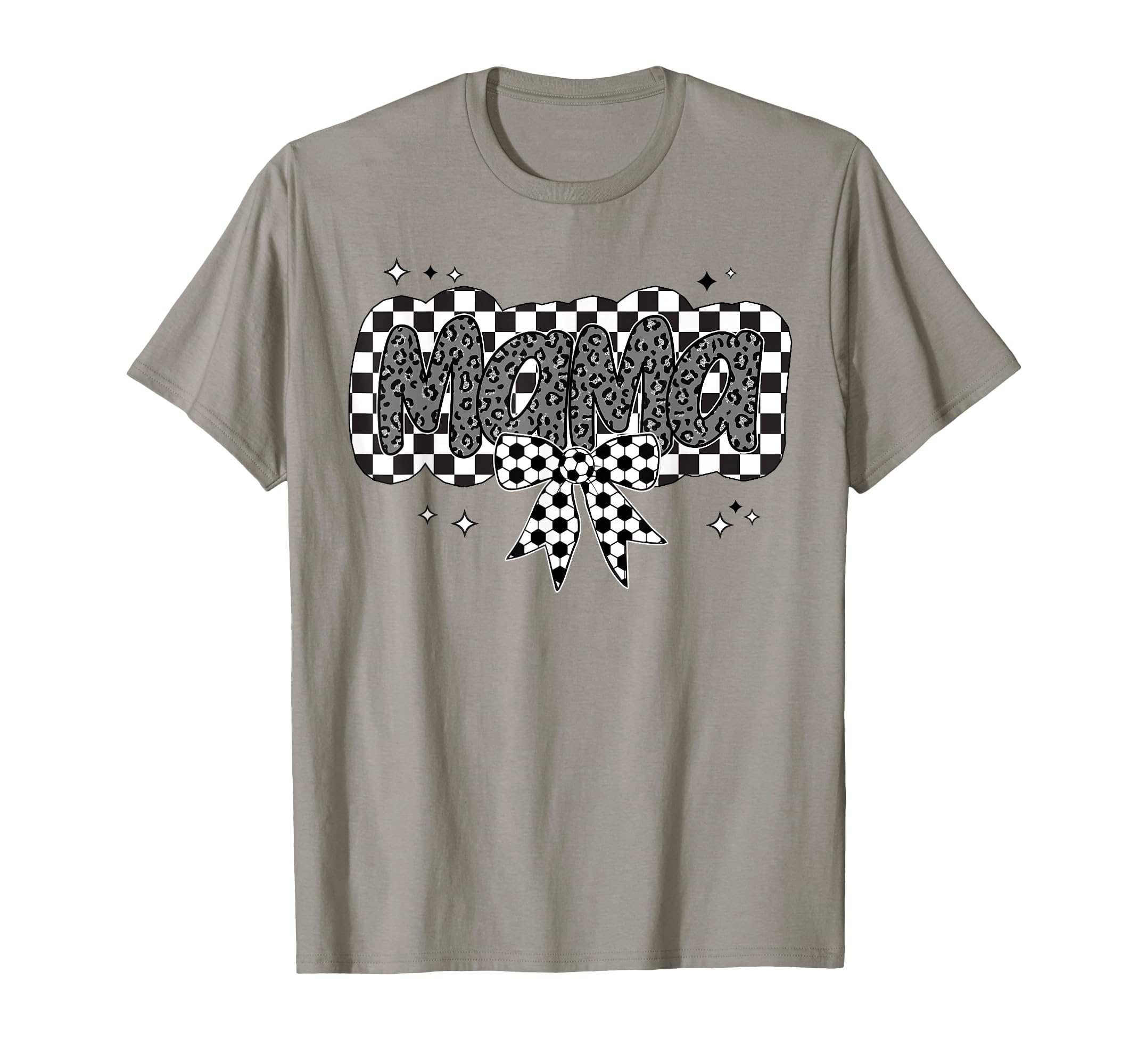 Checkered Coquette Soccer Mama Bow T-Shirt - Aesthetic Graphic for Adults - T-Shirt, Sweatshirt, Hoodie