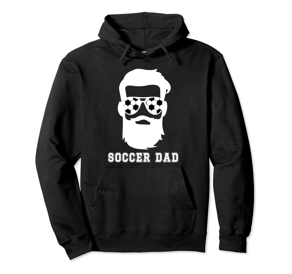 Soccer Dad Beard Dad Soccer Player Father Hoodie - Graphic Print Men Women - T-Shirt, Sweatshirt, Hoodie
