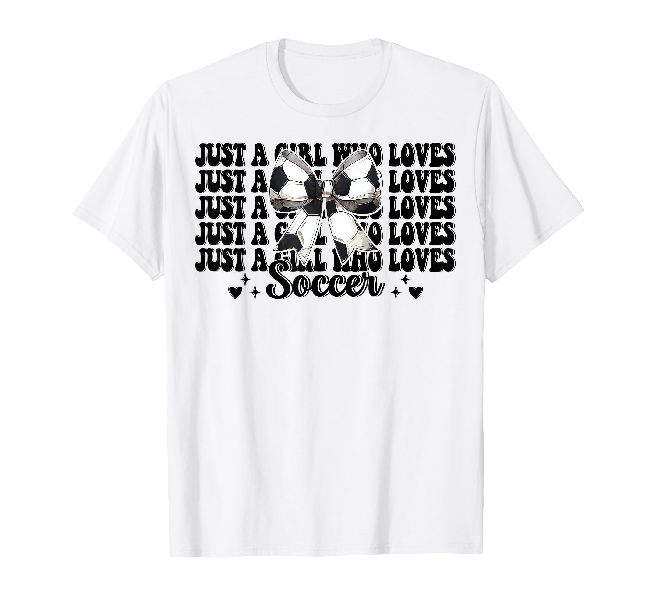 Just Who Loves Soccer Coquette Bow T-Shirt - Unique Graphic Unisex - T-Shirt, Sweatshirt, Hoodie