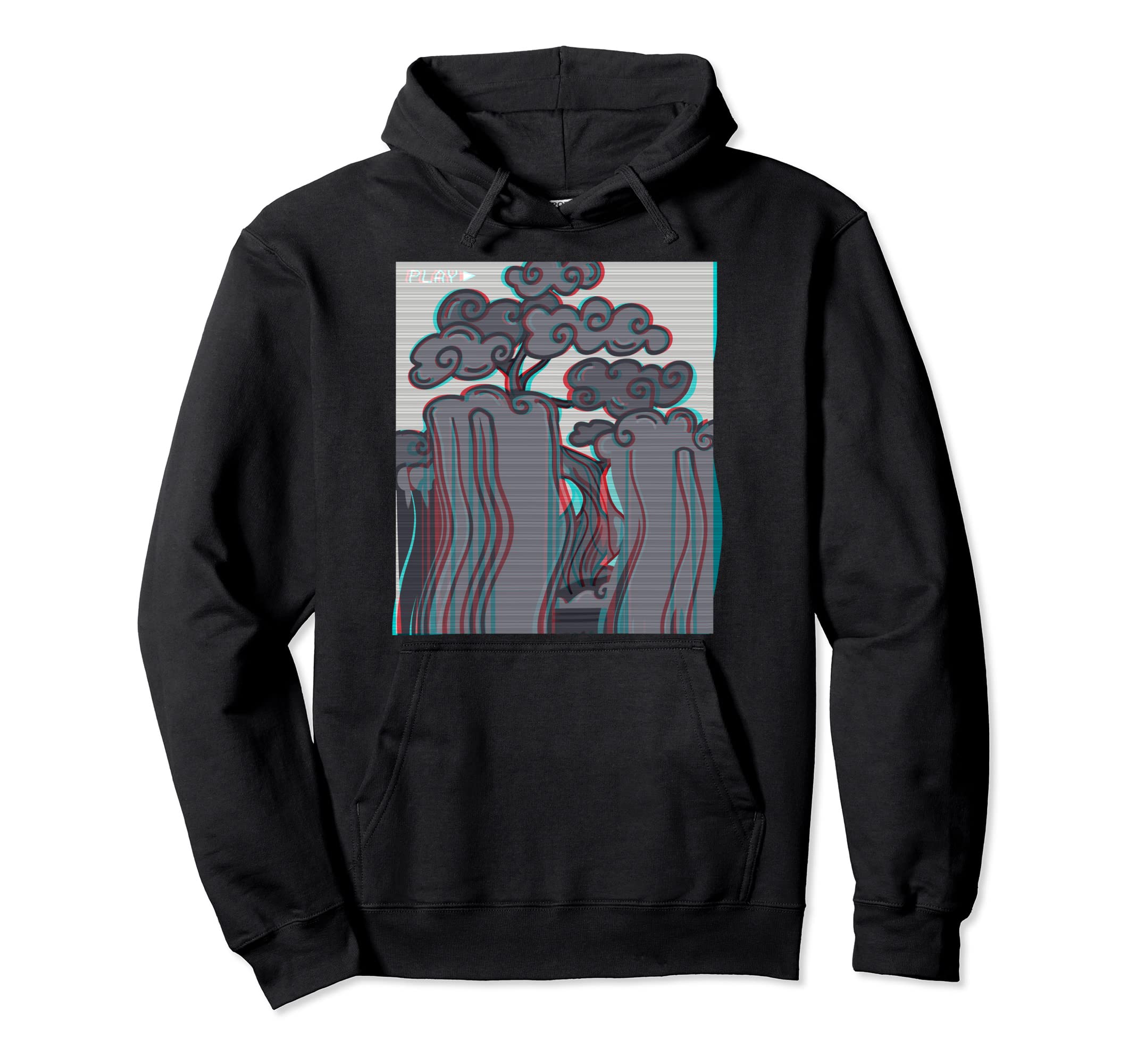 Bonsai Tree Japanese Buddhist Zen Vhs Hoodie - Aesthetic Graphic Men Women - T-Shirt, Sweatshirt, Hoodie