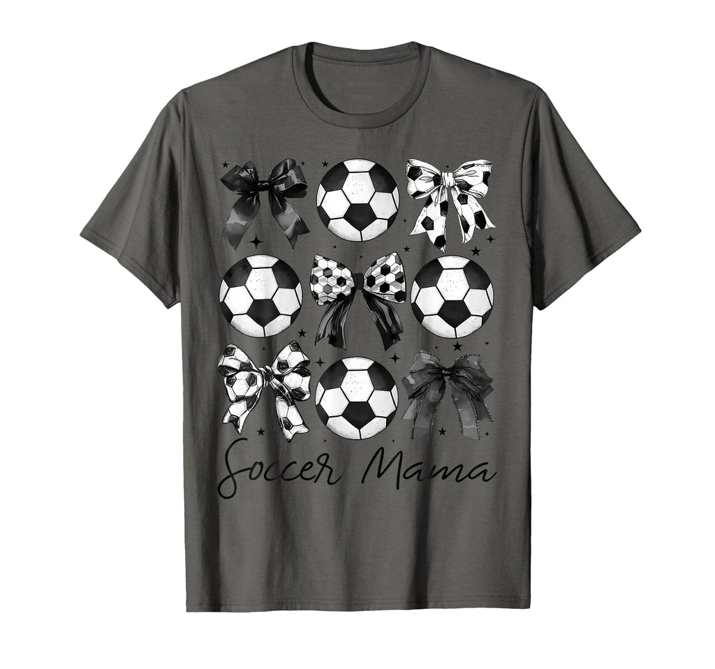 Soccer Mama Coquette Bow Soccer Mom T-Shirt - Graphic Print for Adults - T-Shirt, Sweatshirt, Hoodie
