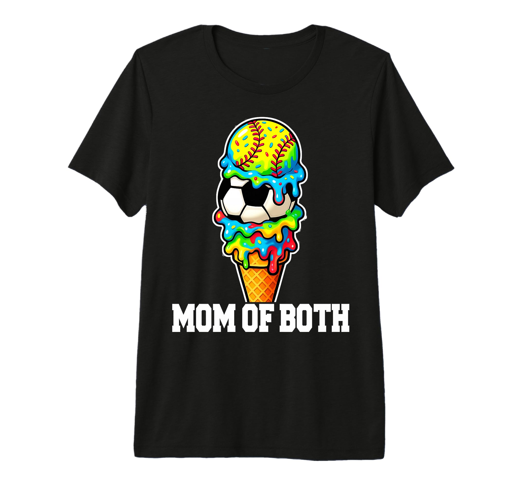 Softball Soccer Mom Ice Cream T-Shirt - Casual Everyday Wear Men Women - T-Shirt, Sweatshirt, Hoodie