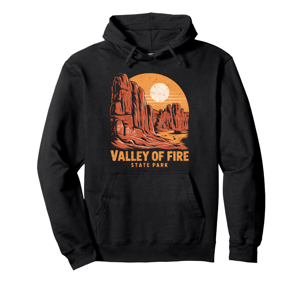 Valley Fire State Park Nevada Desert Hoodie - Graphic Print for Adults - T-Shirt, Sweatshirt, Hoodie
