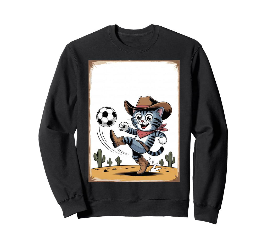 Cat Funny Cat Gang Cat Playing Soccer Sweatshirt - Graphic Print for Adults - T-Shirt, Sweatshirt, Hoodie