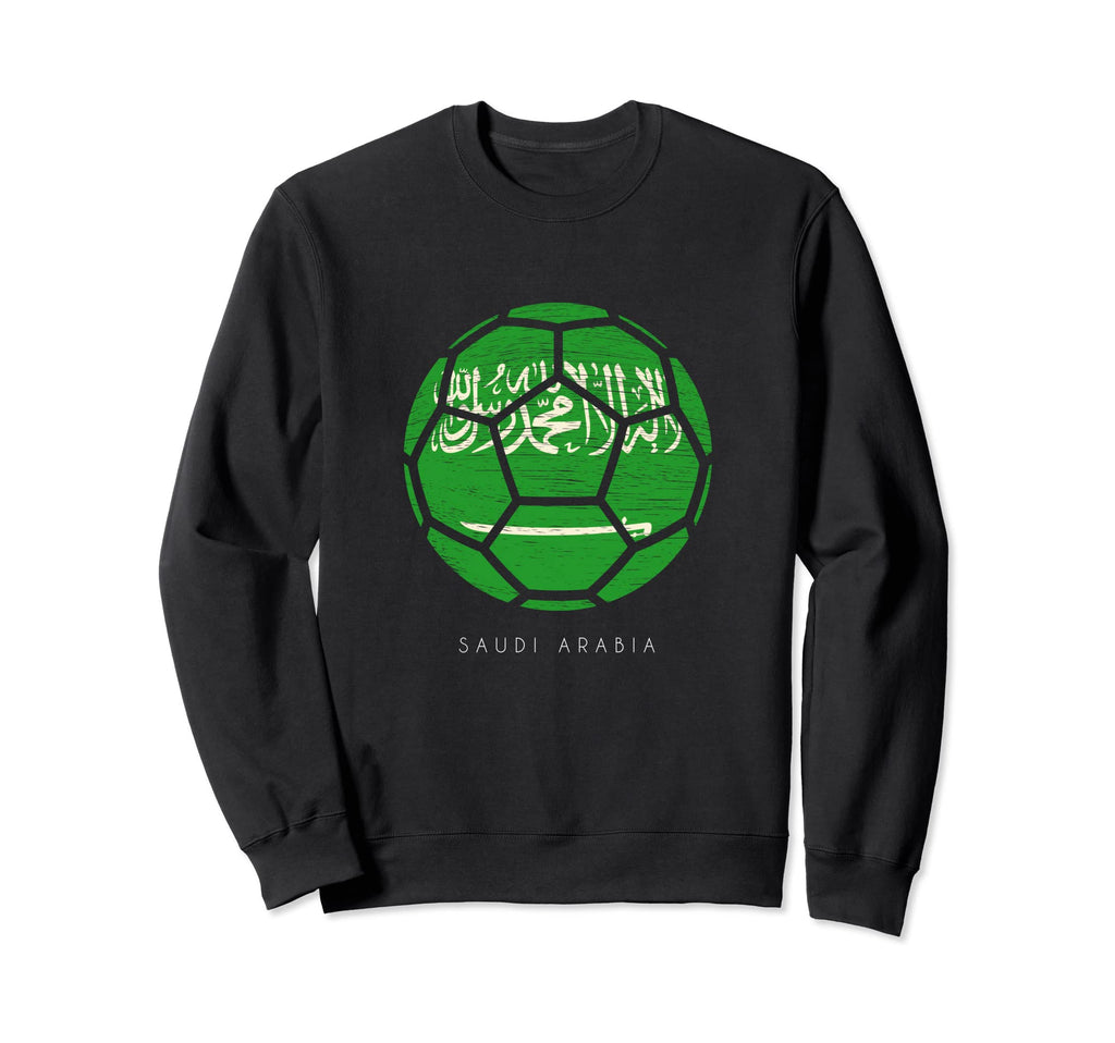 Soccer Ball Football Saudi Sweatshirt - Aesthetic Graphic for Adults - T-Shirt, Sweatshirt, Hoodie