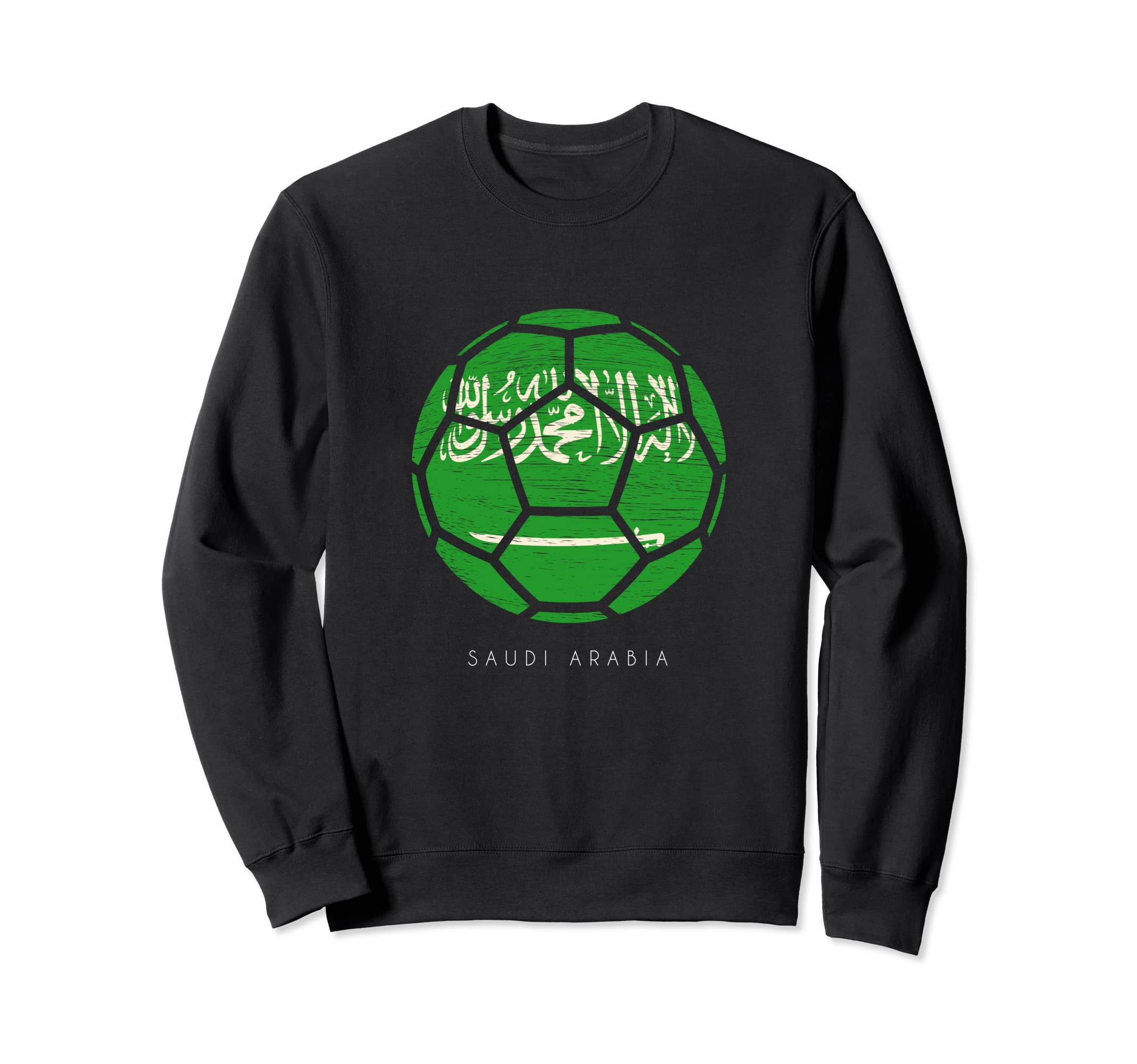 Soccer Ball Football Saudi Sweatshirt - Aesthetic Graphic for Adults - T-Shirt, Sweatshirt, Hoodie