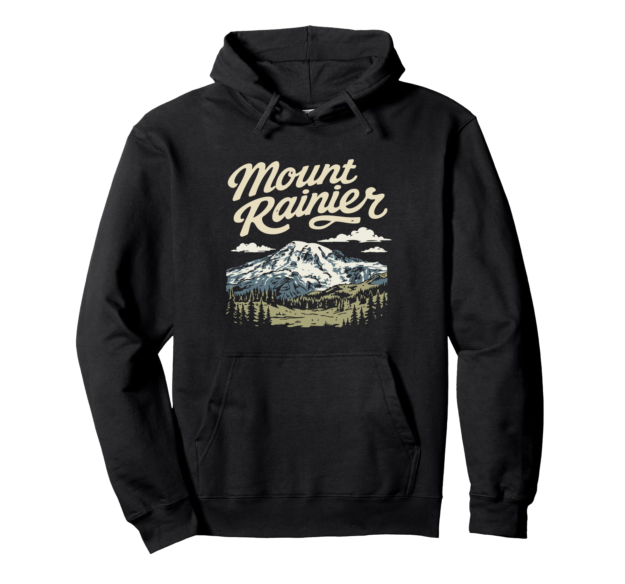 Mount Rainier National Park 80S Pnw Hoodie - Minimalist Print Unisex - T-Shirt, Sweatshirt, Hoodie