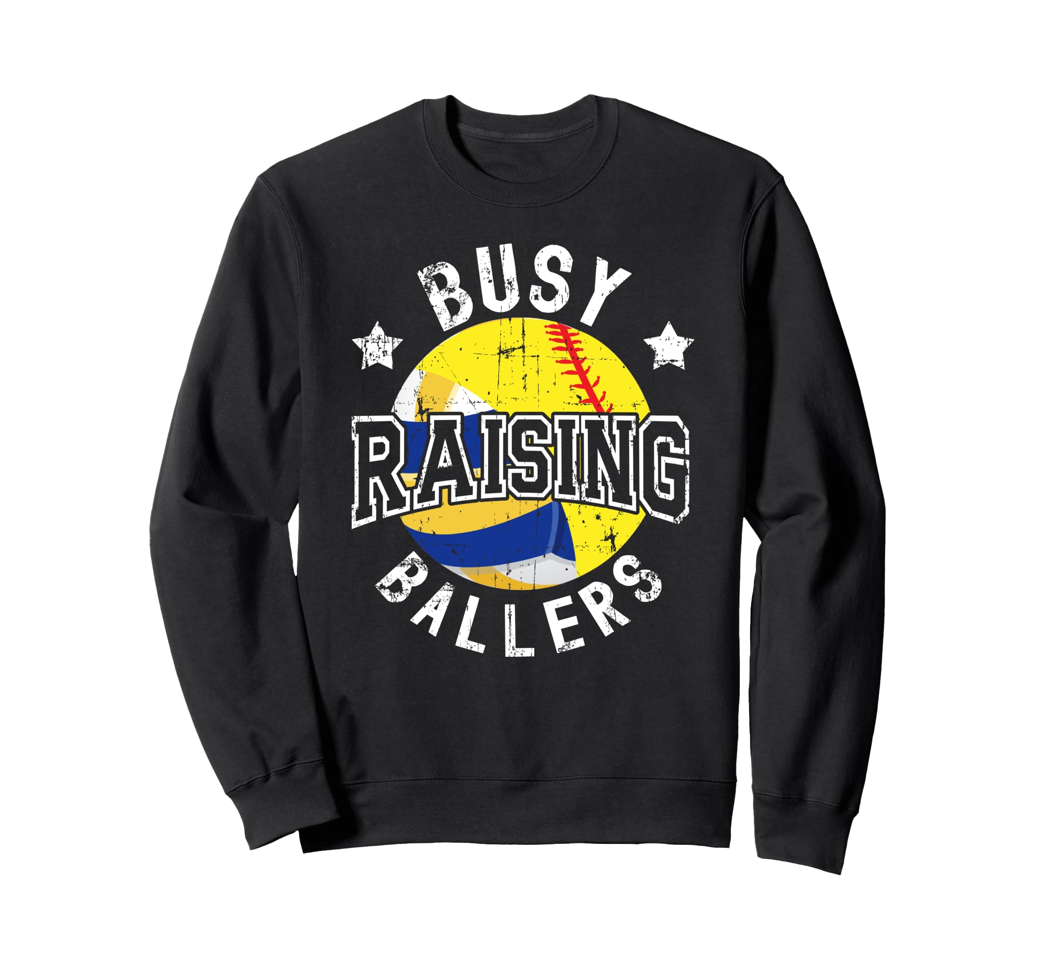 Busy Raising Ballers Volleyball Sweatshirt - Minimalist Print Unisex - T-Shirt, Sweatshirt, Hoodie