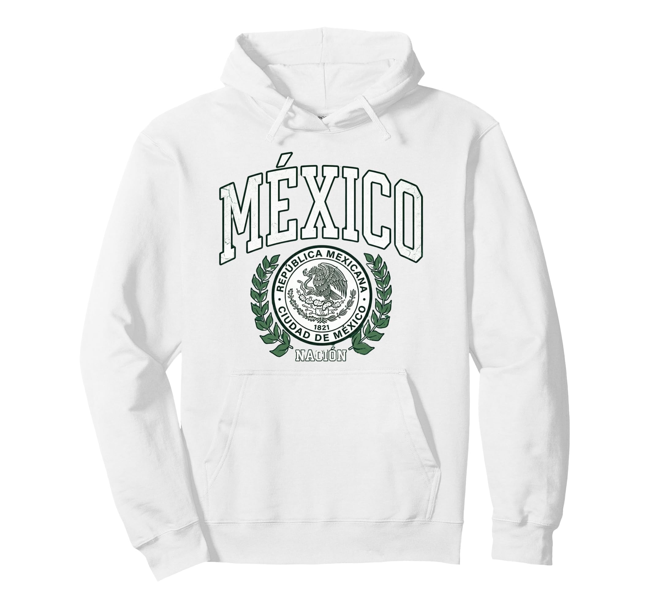 Mexico Flag Mexican Hispanic Pride Hoodie - Minimalist Print Men Women - T-Shirt, Sweatshirt, Hoodie