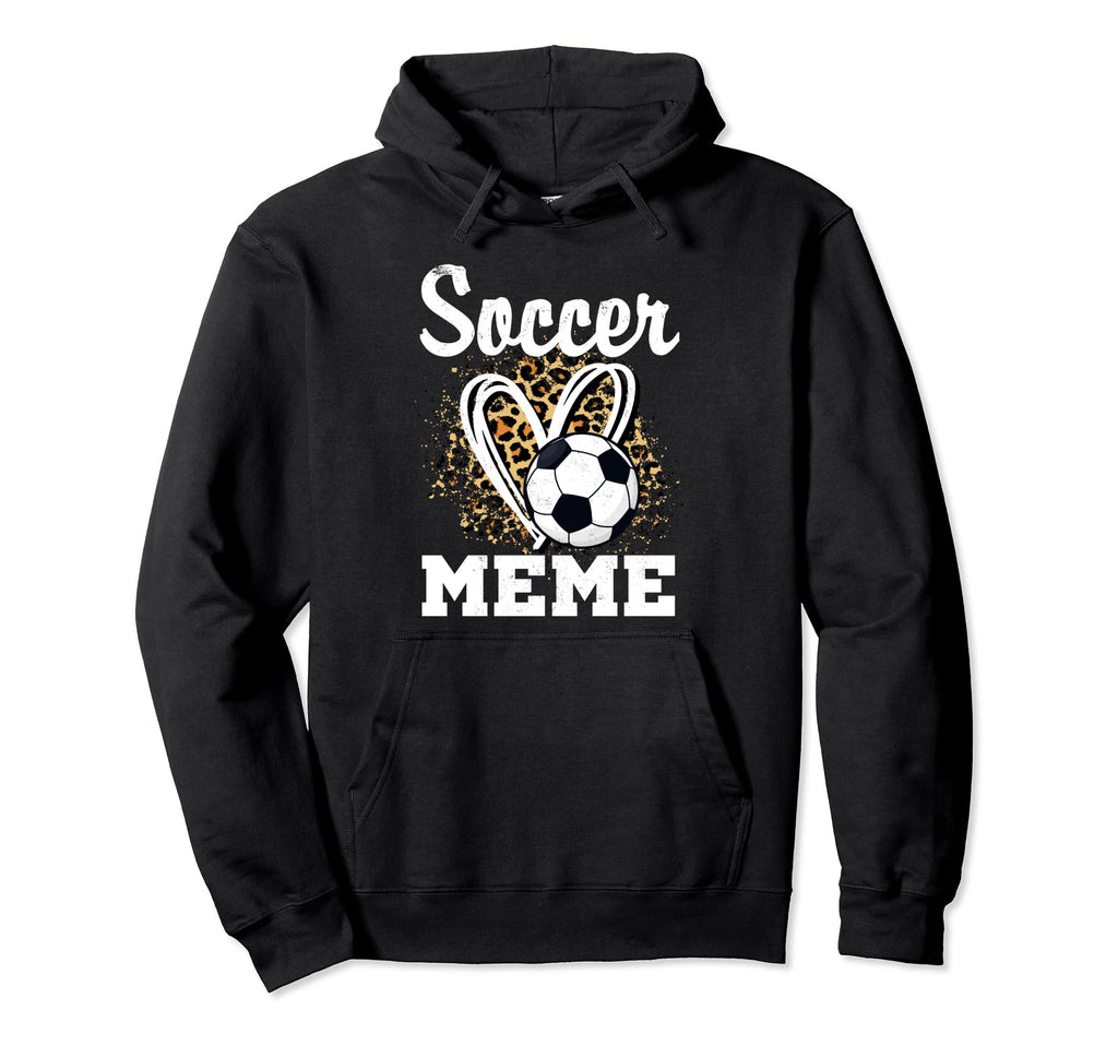 Soccer Meme Leopard Heart Matching Hoodie - Unique Graphic for Adults - T-Shirt, Sweatshirt, Hoodie