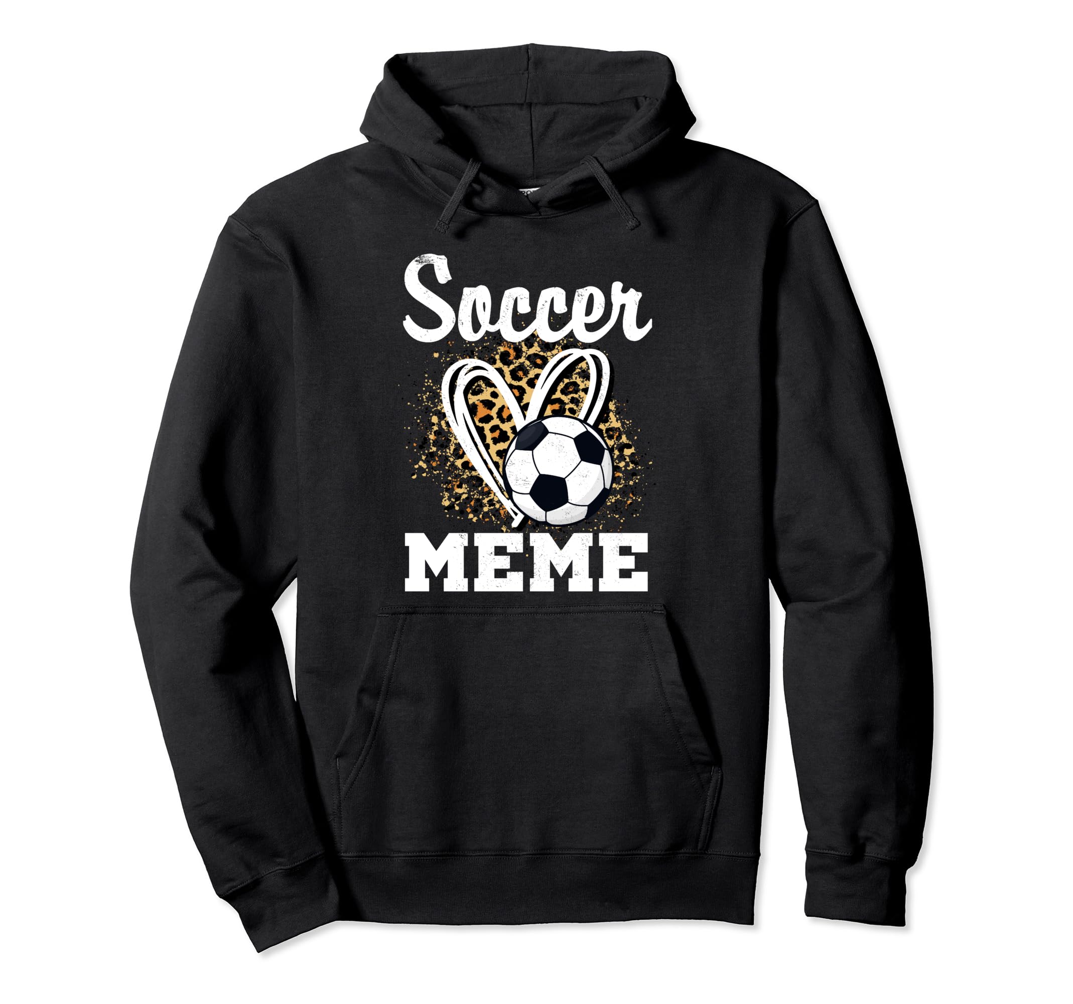 Soccer Meme Leopard Heart Matching Hoodie - Unique Graphic for Adults - T-Shirt, Sweatshirt, Hoodie