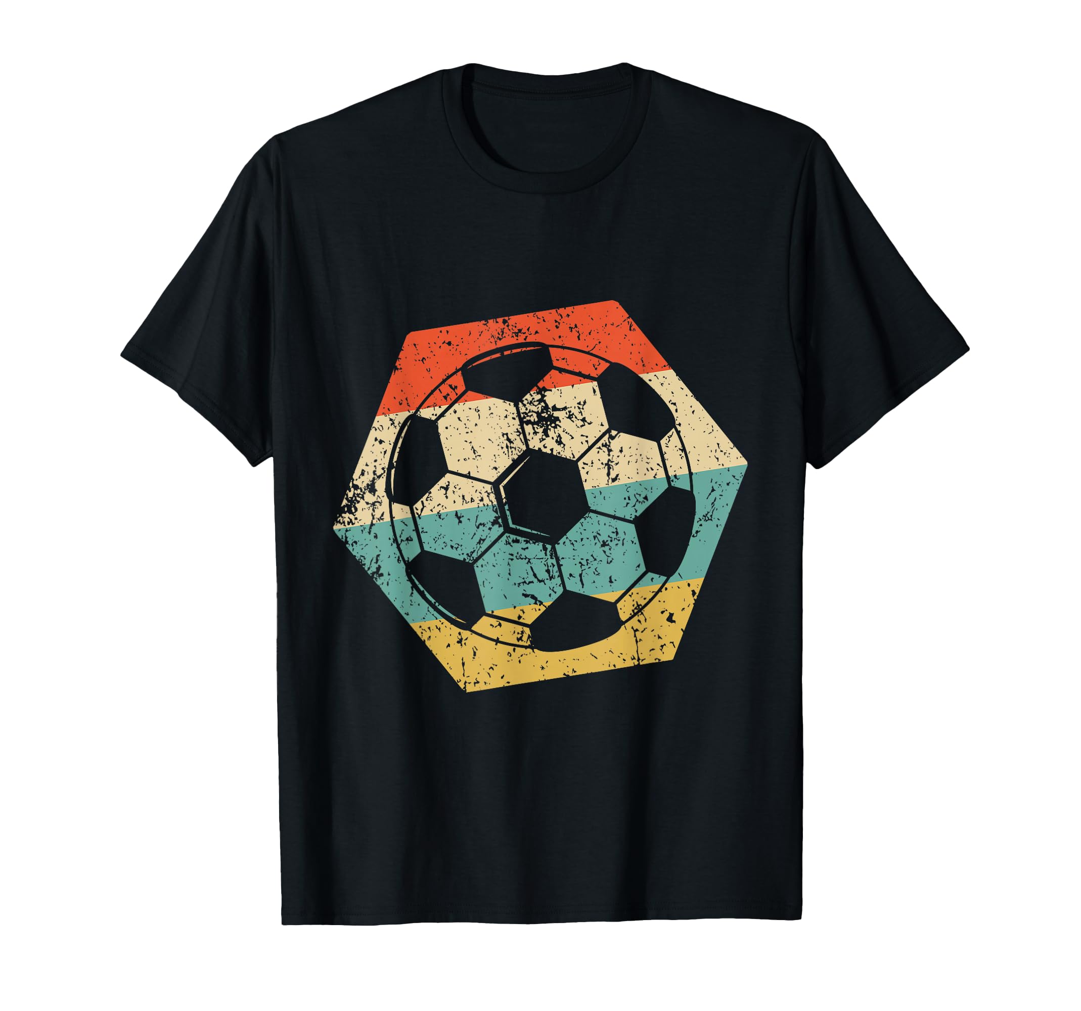 Soccer Distressed Hexagon Ball T-Shirt - Minimalist Print Men Women - T-Shirt, Sweatshirt, Hoodie