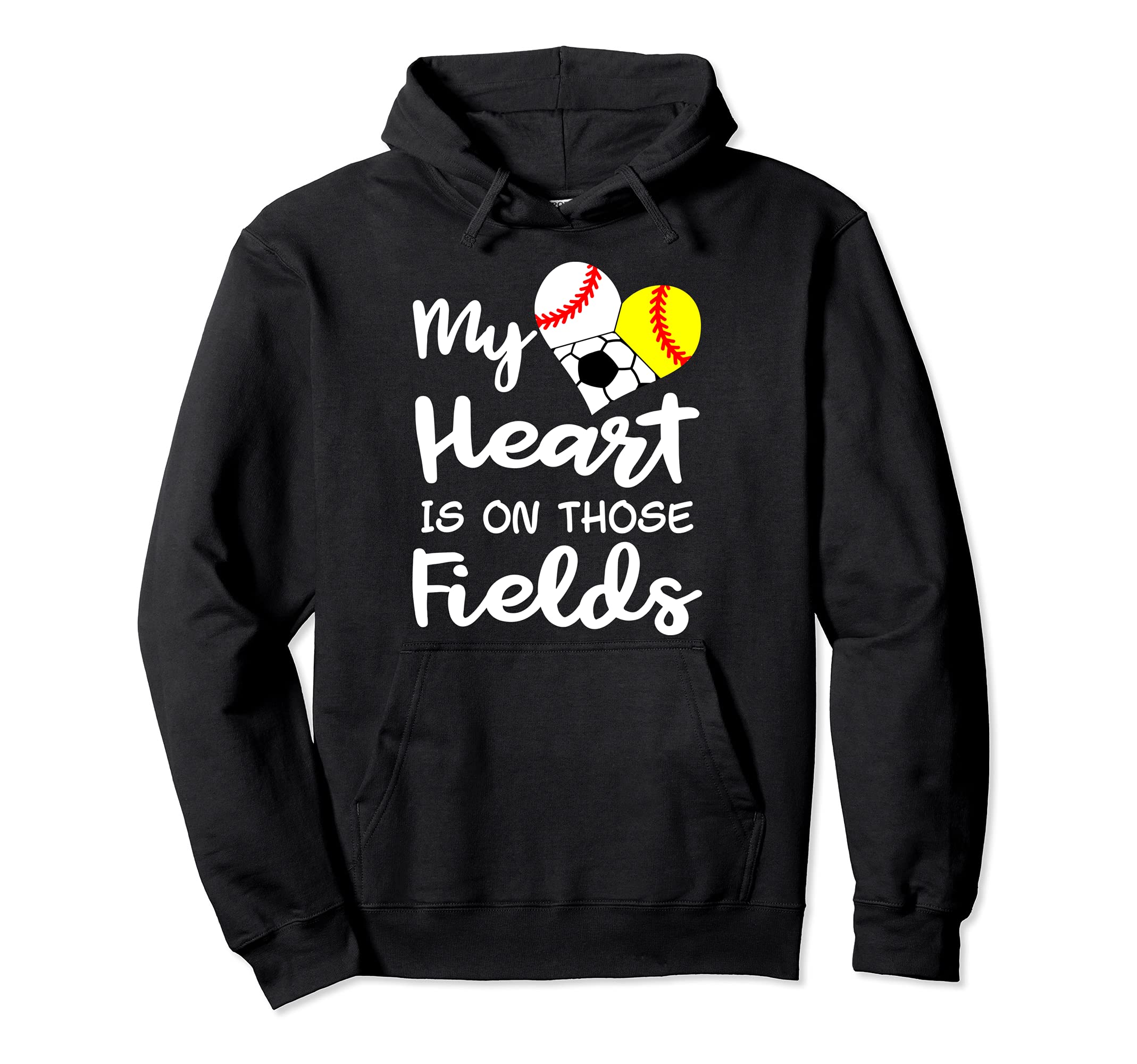 My Heart Is Those Fields Baseball Hoodie - Streetwear Style Unisex - T-Shirt, Sweatshirt, Hoodie