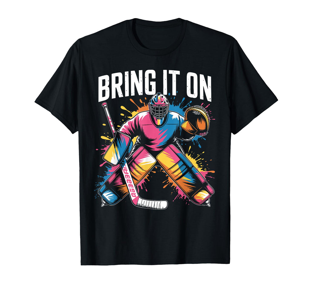 Ice Hockey Goalkeeper Artwork Hockey T-Shirt - Custom Art Print Unisex - T-Shirt, Sweatshirt, Hoodie
