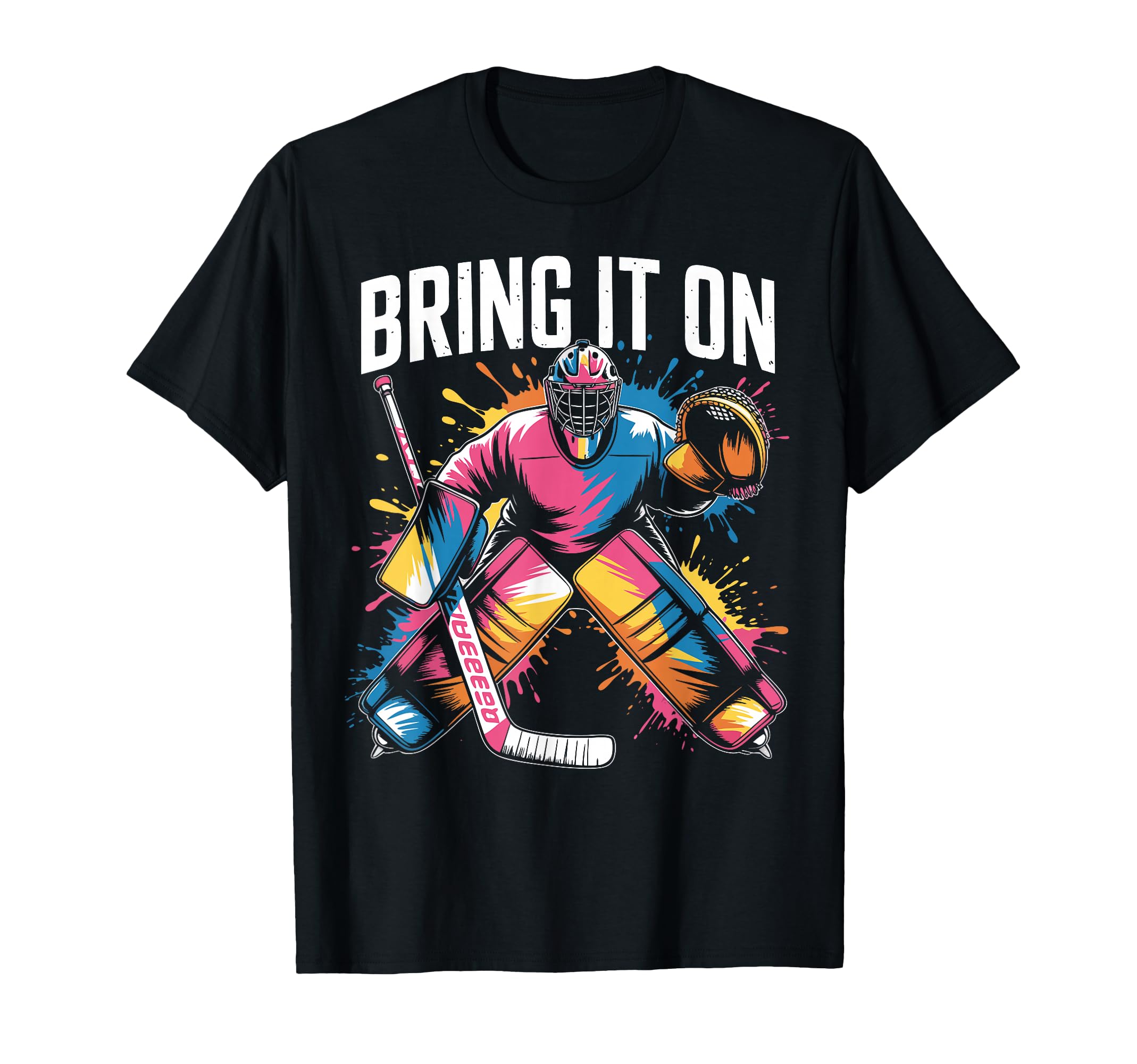 Ice Hockey Goalkeeper Artwork Hockey T-Shirt - Custom Art Print Unisex - T-Shirt, Sweatshirt, Hoodie