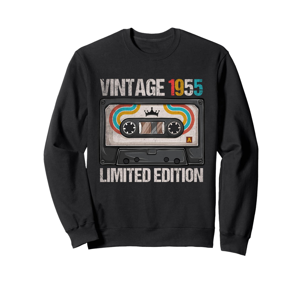 1955 Funny 70Th Birthday Cassette Sweatshirt - Graphic Print for Adults - T-Shirt, Sweatshirt, Hoodie