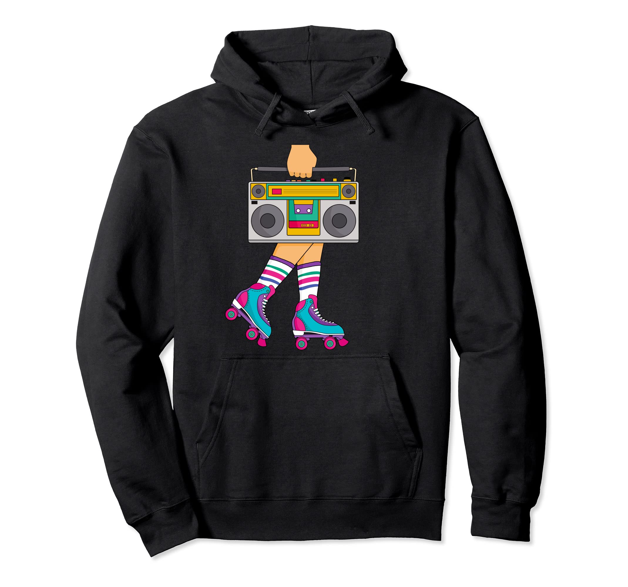 Roller Skate 80S Skating Roller Disco Hoodie - Novelty Apparel Men Women - T-Shirt, Sweatshirt, Hoodie