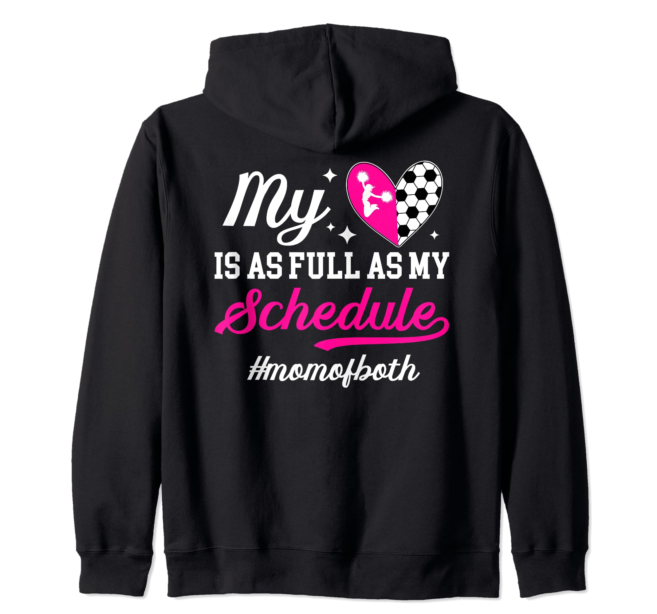 Proud Soccer And Cheerleading Mom Mothers Hoodie - Unique Graphic Unisex - T-Shirt, Sweatshirt, Hoodie