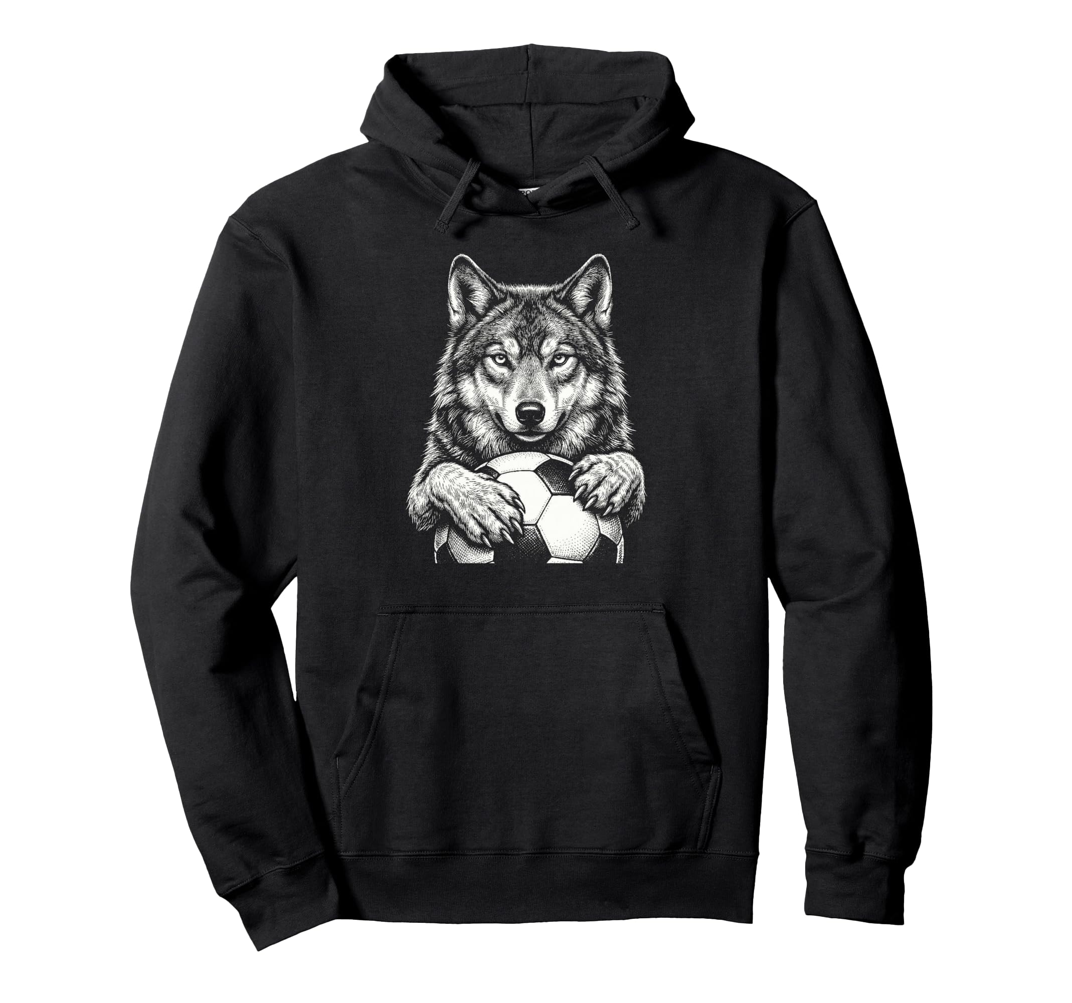 Fierce Holding Ball Fans Line Art Hoodie - Casual Everyday Wear Men Women - T-Shirt, Sweatshirt, Hoodie