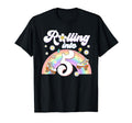 Rolling Into 5 Birthday Groovy 5Th Bday T-Shirt - Graphic Print Unisex - T-Shirt, Sweatshirt, Hoodie