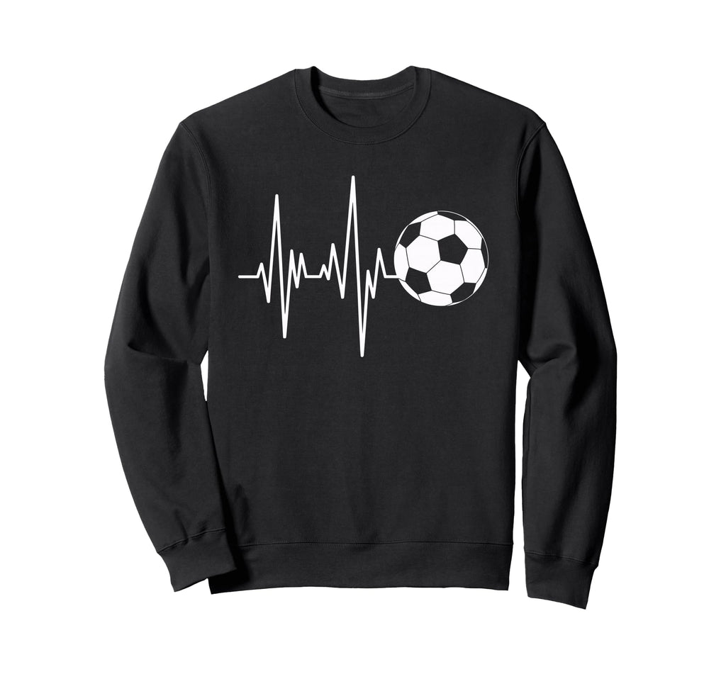 Soccer Heartbeat Ecg Ball Minimal Sweatshirt - Unique Graphic Unisex - T-Shirt, Sweatshirt, Hoodie