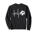 Soccer Heartbeat Ecg Ball Minimal Sweatshirt - Streetwear Style Men Women - T-Shirt, Sweatshirt, Hoodie