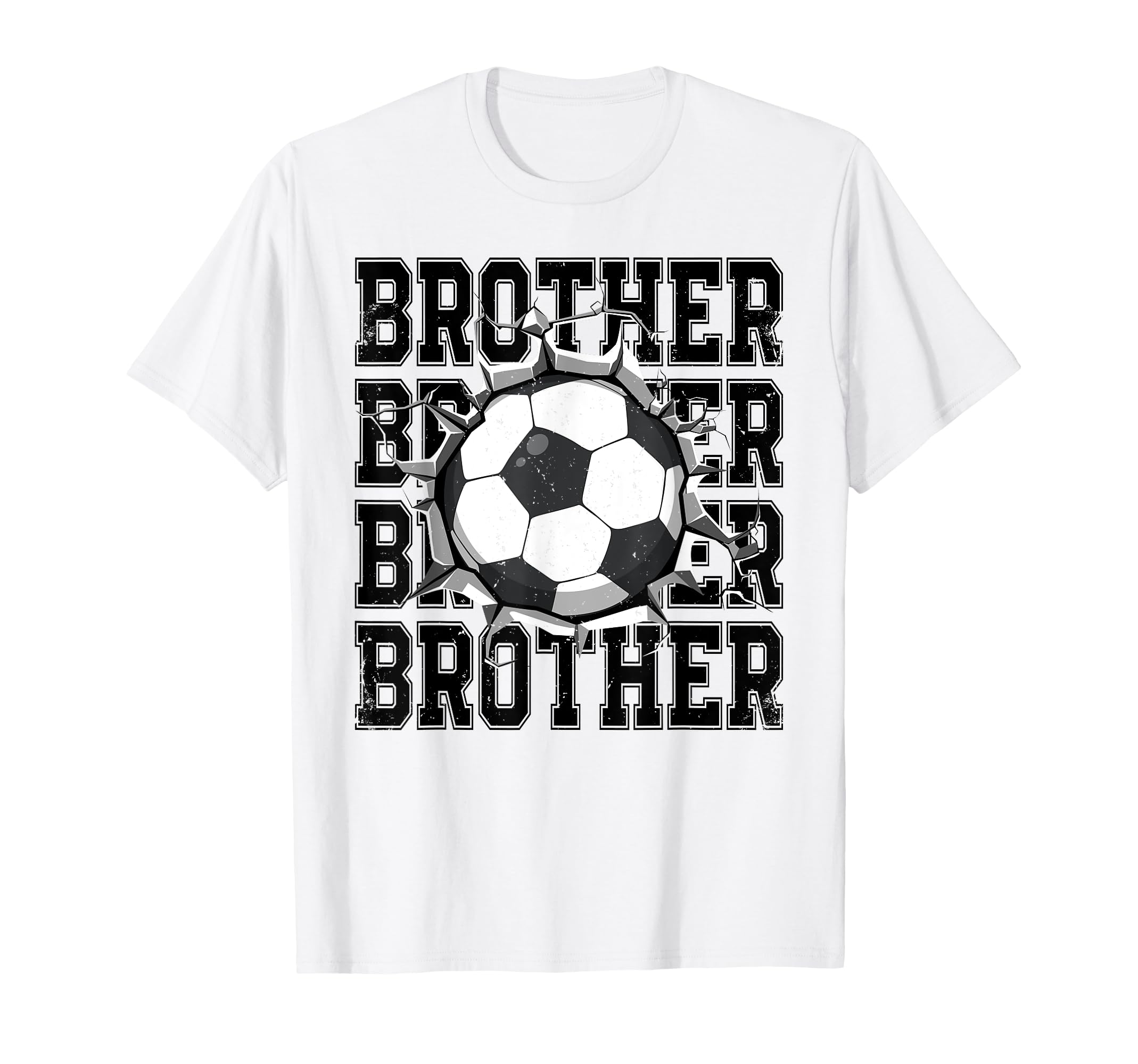 Soccer Brother Cracked Wall Family Matching T-Shirt - Graphic Print Unisex - T-Shirt, Sweatshirt, Hoodie