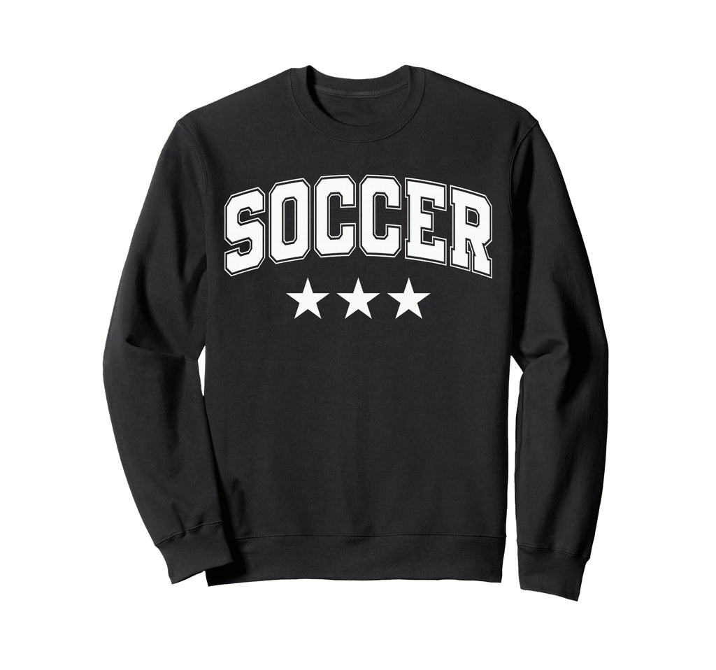 Soccer All White Stars Text Sweatshirt - Minimalist Print Unisex - T-Shirt, Sweatshirt, Hoodie