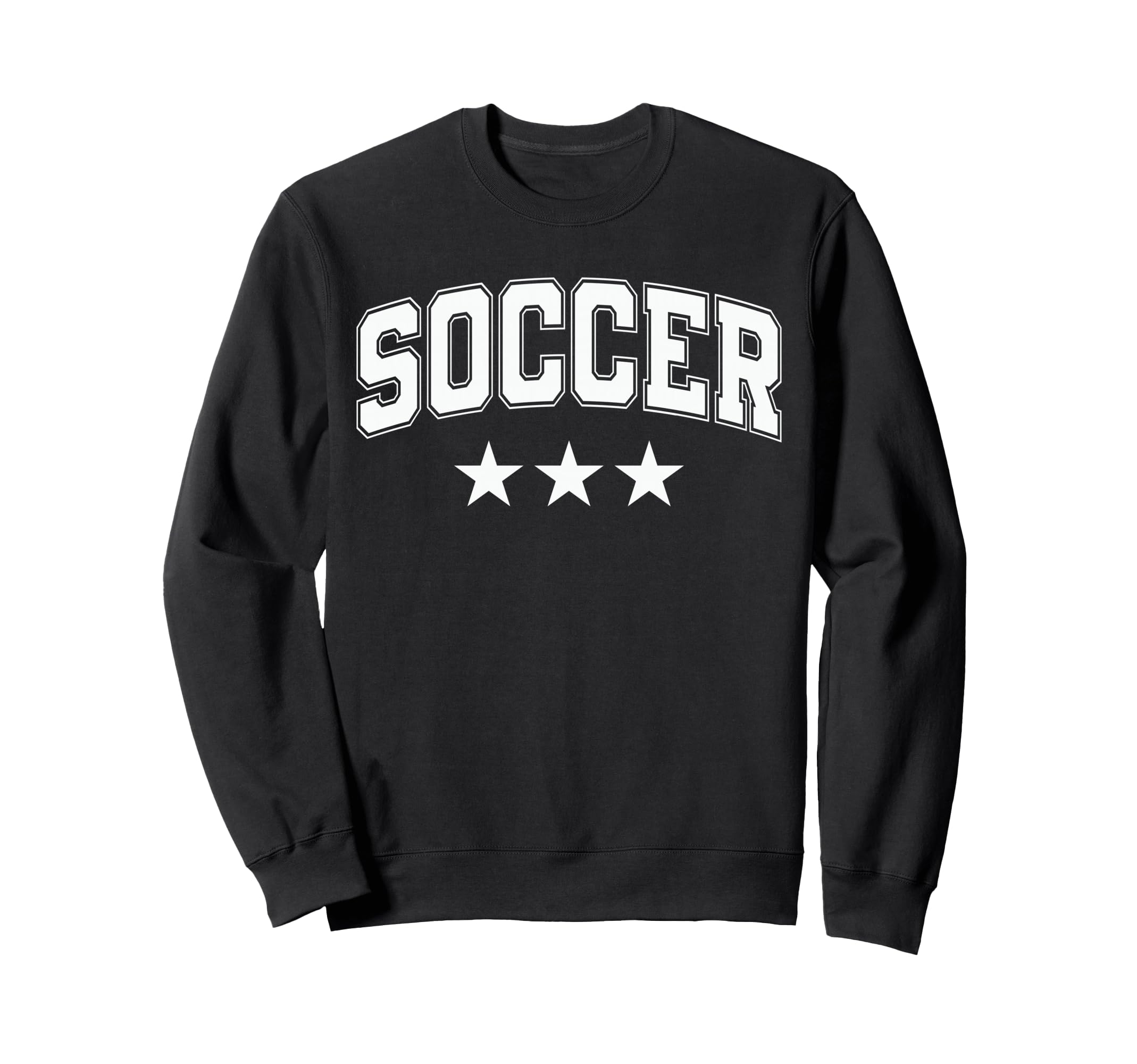 Soccer All White Stars Text Sweatshirt - Minimalist Print Unisex - T-Shirt, Sweatshirt, Hoodie