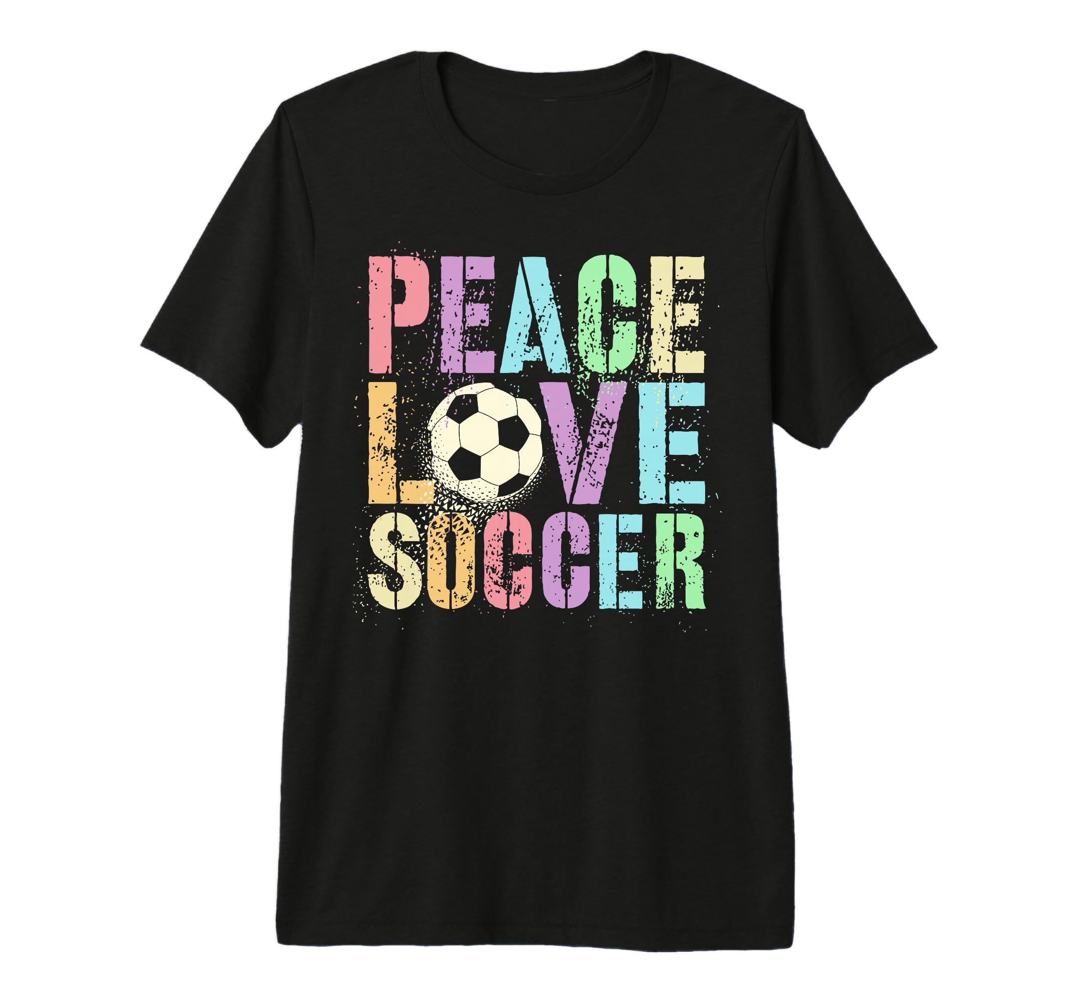 Kawaii Valentine Peace Love Soccer T-Shirt - Minimalist Print for Adults - T-Shirt, Sweatshirt, Hoodie