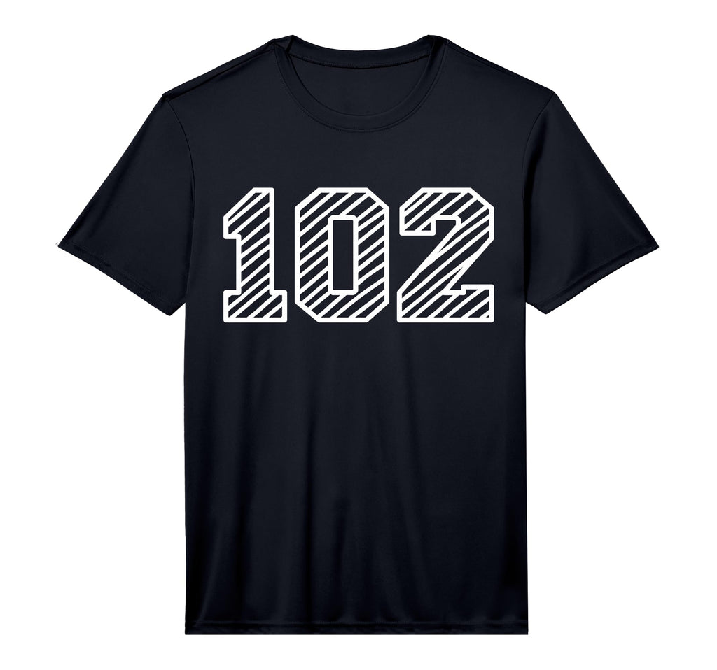 Number 102 Sport Stripe White Varsity T-Shirt - Unique Graphic Men Women - T-Shirt, Sweatshirt, Hoodie