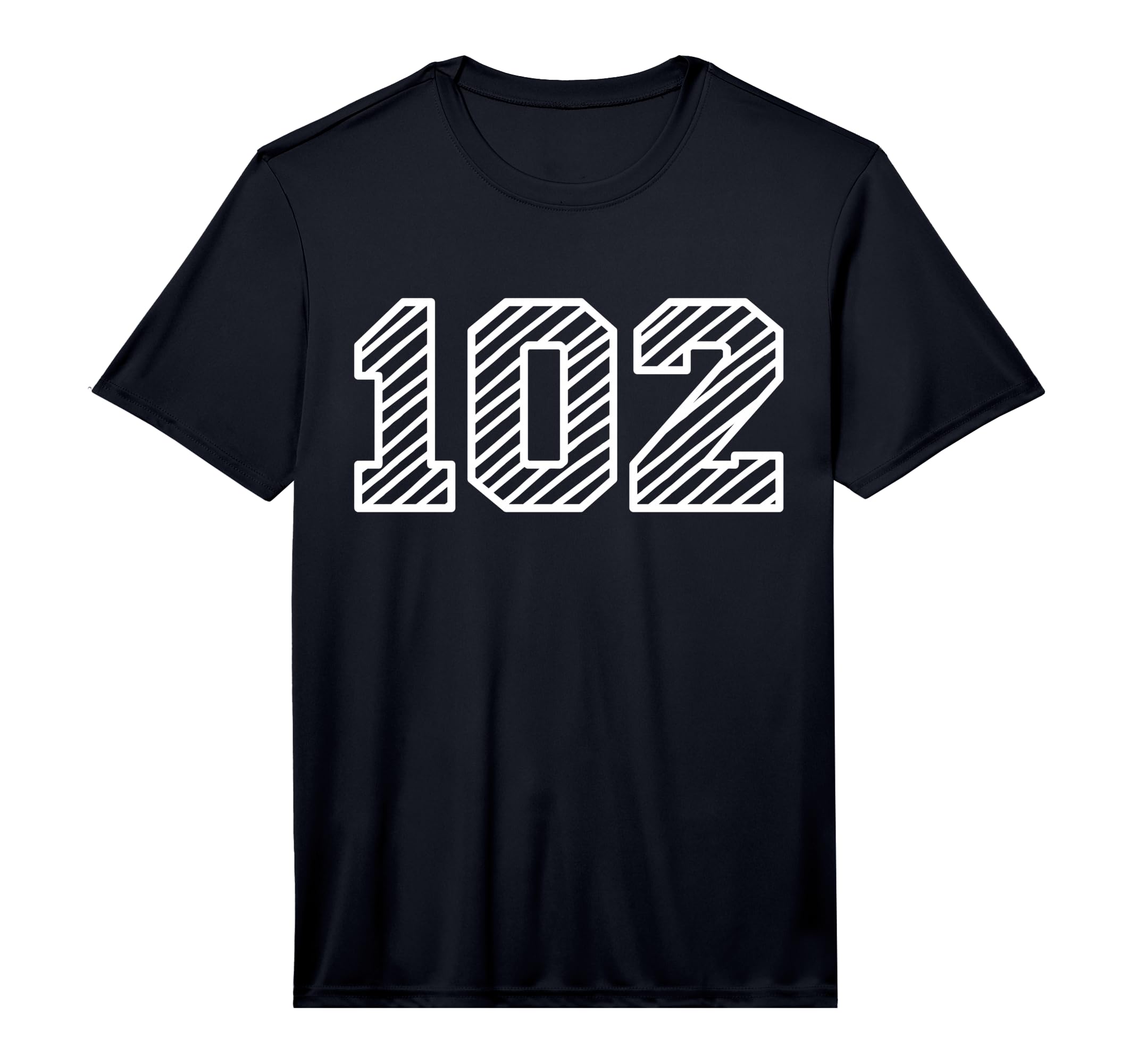Number 102 Sport Stripe White Varsity T-Shirt - Unique Graphic Men Women - T-Shirt, Sweatshirt, Hoodie