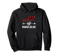 Mama Bear Red Plaid Soccer Mom Hoodie - Casual Everyday Wear Unisex - T-Shirt, Sweatshirt, Hoodie