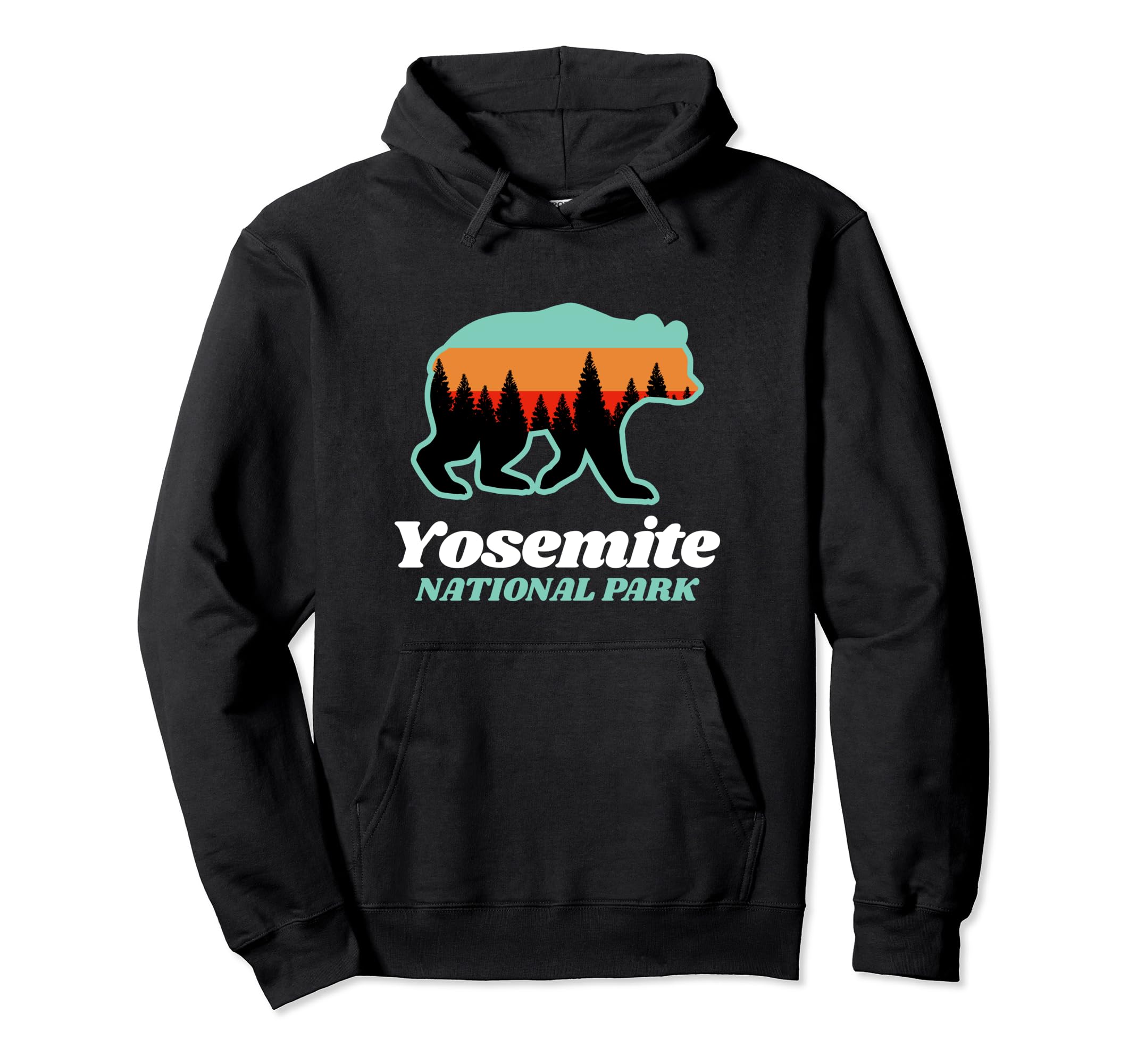 Yosemite Bear Forest National Park Hoodie - Custom Art Print for Adults - T-Shirt, Sweatshirt, Hoodie