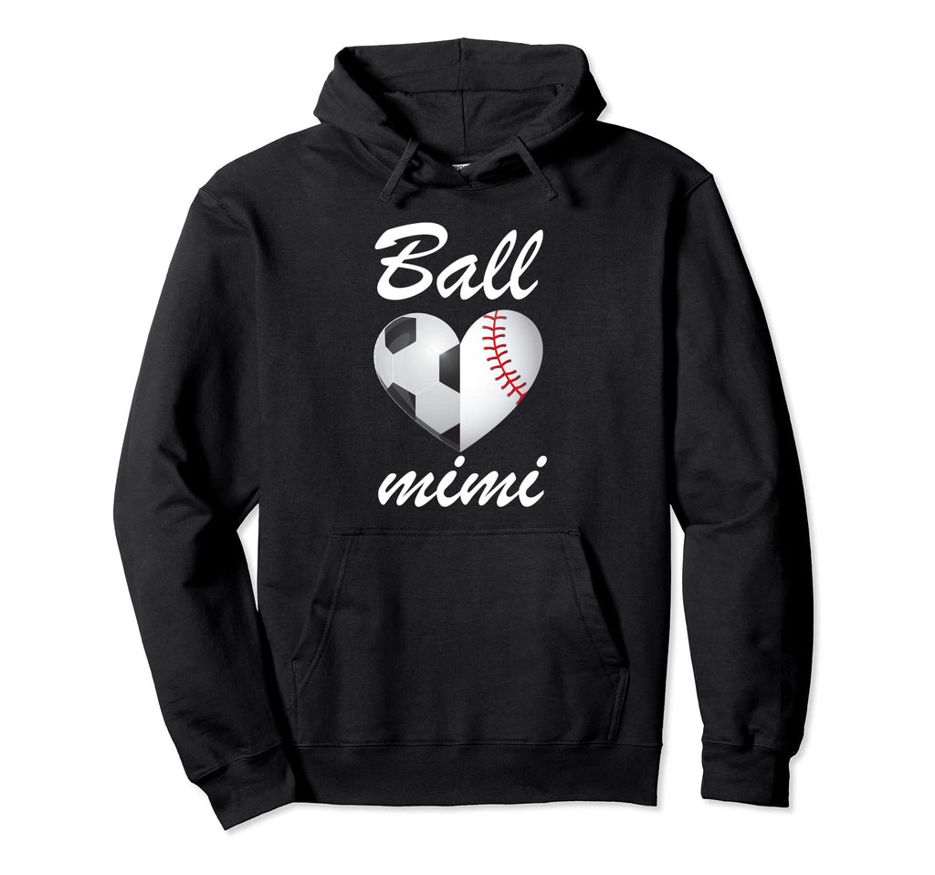 Ball Mimi Funny Soccer And Baseball Hoodie - Minimalist Print for Adults - T-Shirt, Sweatshirt, Hoodie