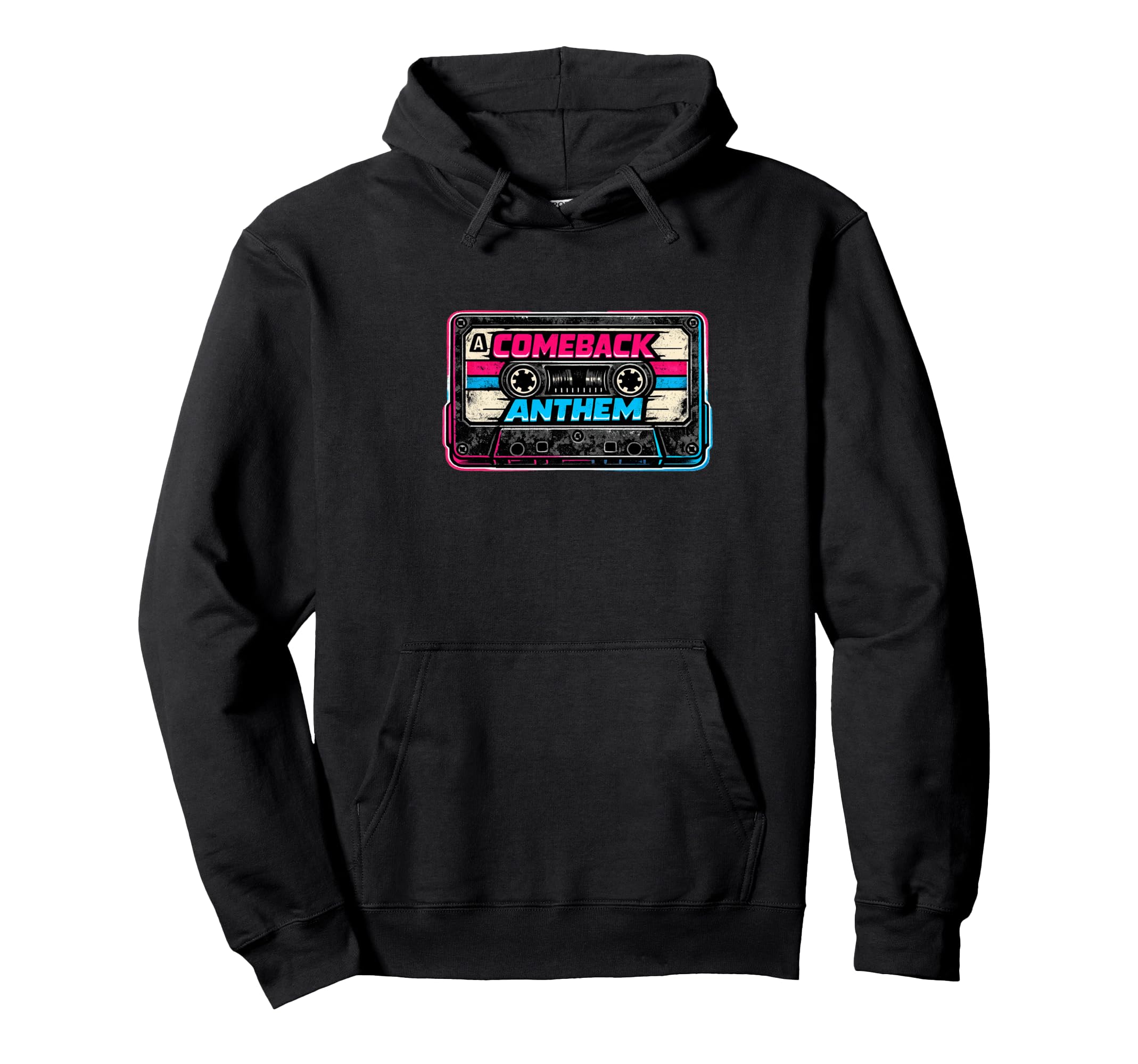 Comeback Anthem Cassette Tape Hoodie - Unique Graphic for Adults - T-Shirt, Sweatshirt, Hoodie