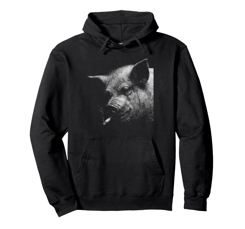 Grunge Cigarette Pig Meme 90S Smoking Hoodie - Minimalist Print Men Women - T-Shirt, Sweatshirt, Hoodie