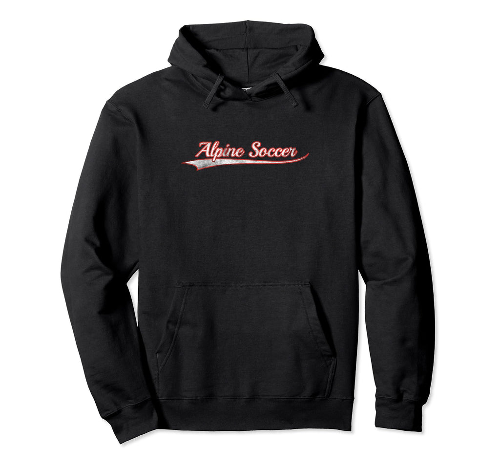 Alpine Soccer Varsity Distressed Hoodie - Trendy Graphic for Adults - T-Shirt, Sweatshirt, Hoodie