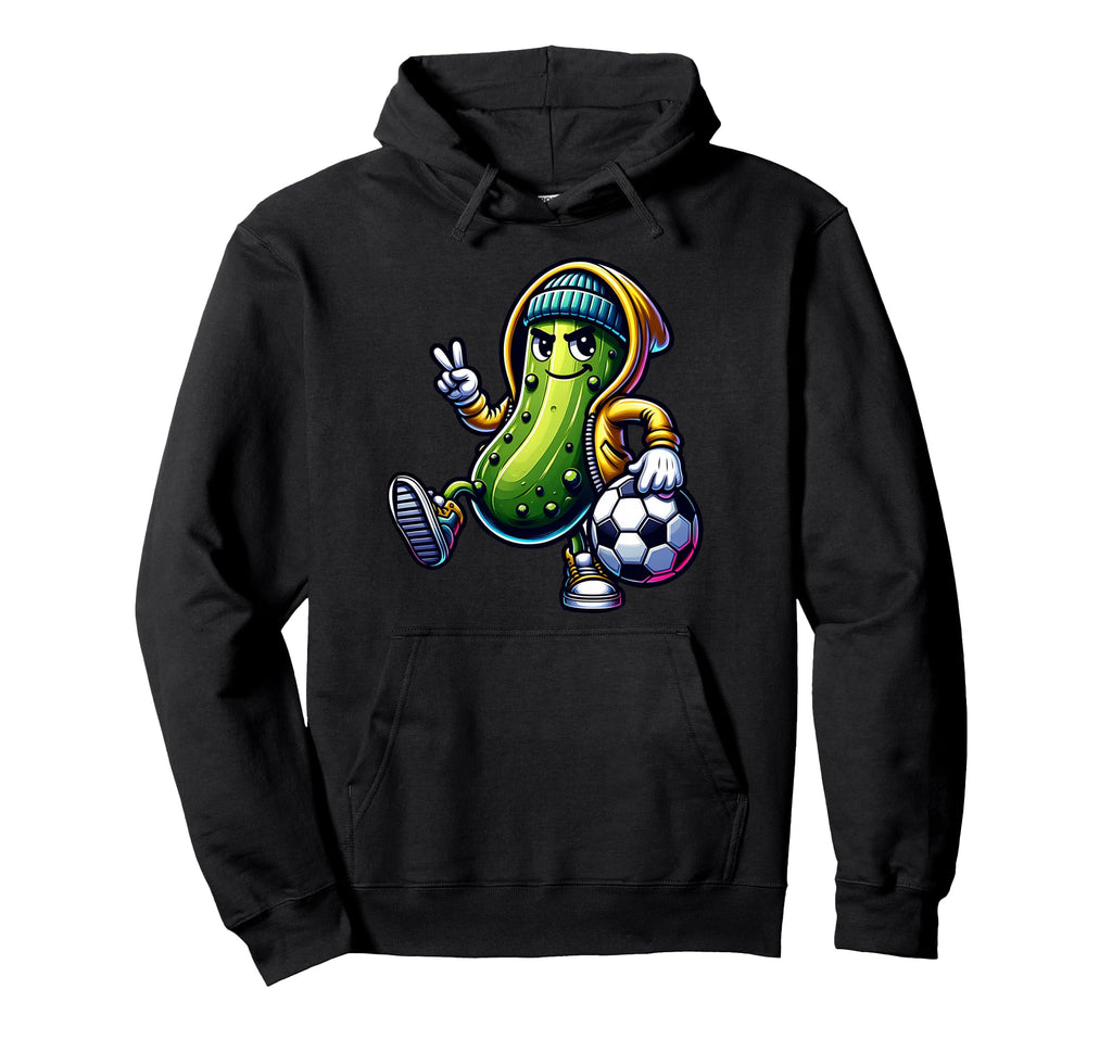 Urban Pickle Soccer Player Cartoon Vibes Hoodie - Minimalist Print Unisex - T-Shirt, Sweatshirt, Hoodie
